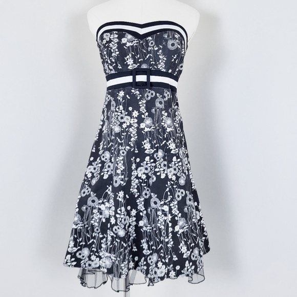 FREE W Purchase Floral Mini Dress Strapless petticoat tube top - Picture 15 of 16